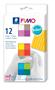 Modelling clay set, 12x25 g, oven-hardening, FIMO "Soft Brillant", 12 assorted colours