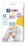 Modelling clay set, 12x25 g, oven-hardening, FIMO "Soft Pastel", 12 assorted colours