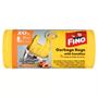 Refuse bag, tie string, 20 l, 30 pcs, 44x49 cm, 12 µ, FINO "Premium handles", yellow
