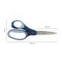 Scissors, school, 18 cm, left-handed, FISKARS, glittery blue