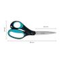Scissors, youth, 20 cm, left-handed, FISKARS, spotted peacock blue