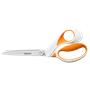 Scissors, universal, 23 cm, FISKARS "RazorEdge Softgrip", orange-white