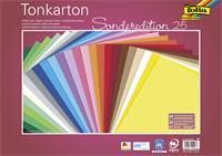 Decorative cardboard, 2-sided, 50x70cm, 220 g, 25 sheets, FOLIA, mixed colors