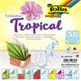 Origami paper, 15x15 cm, 80 g, 50 sheets, FOLIA "Tropical", 10 different patterns