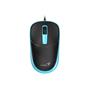 Mouse, wired, optical, normal size, USB, GENIUS "DX-123", black-blue
