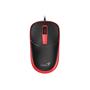 Mouse, wired, optical, normal size, USB, GENIUS "DX-123", black-red