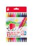 Fibrepen set, 1/3 mm, double-ended, ICO "Süni 300 DUO", 12 assorted colours