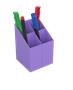 Pen holder, ICO, purple