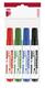Whiteboard and flipchart marker set, 1-3 mm, round tip, ICO "Plan 11 XXL", 4 different colours
