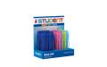 Ballpoint pen display, 0,7 mm, retractable, mixed barrel, ICO "Student", blue