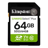 Memorycard, SDXC, 64GB, C10/UHS-I/U1/V10, Gen3, KINGSTON 