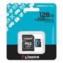 Memory card, microSDXC, 128GB, C10/UHS-I/U3/V30/A2, Gen4, adatper, KINGSTON "Canvas Go! Plus" 