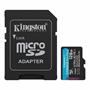 Memory card, microSDXC, 128GB, C10/UHS-I/U3/V30/A2, Gen4, adatper, KINGSTON 