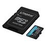Memory card, microSDXC, 128GB, C10/UHS-I/U3/V30/A2, Gen4, adatper, KINGSTON 