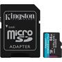 Memorycard, microSDXC, 64GB, C10/UHS-I/U3/V30/A2, Gen4, with adapter, KINGSTON "Canvas Go! Plus"