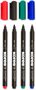 Permanent marker set, CD/DVD, 1 mm, KORES, 4 different colours
