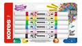 Decor marker set, 1-2 mm, double-ended, KORES "K-Kreative", 6 different colors