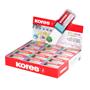 Eraser display, KORES "KE-30", assorted pastell colours