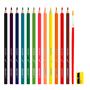 Aquarelle coloured pencil set, with sharpener, with brush, KORES, 12 different colours