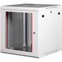 Rack wall cabinet, 19", 12U, flat-mounted, LANDE "PROlineB", grey