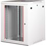 Rack wall cabinet, 19", 15U, flat-mounted, LANDE "PROlineB", grey