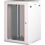 Rack wall cabinet, 19", 18U, flat-mounted, LANDE "PROlineB", grey