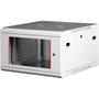 Rack wall cabinet, 19", 6U, flat-mounted, LANDE "PROlineB", grey