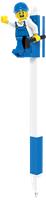 Gel pen, 0,7 mm, cap, minifigure, LEGO, blue