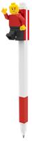Gel pen, 0,7 mm, cap, minifigure, LEGO, red