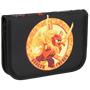 Pen holder, 1 flap, filled, zippered, LEGO "Ninjago Dragon Energy", black-figured