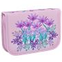 Pen holder, 1 flap, filled, zippered, LEGO "Flowers", pink-figured