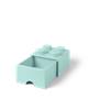 Storage box, drawers, LEGO "Brick", aqua
