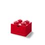 Storage box on desk, drawers, LEGO "Brick 2x2", red