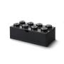 Storage box on desk, drawers, LEGO "Brick 4x2", black