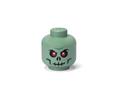 Storage box, head, small, LEGO, Green Skeleton