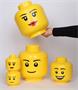Storage box, head, big, LEGO, Girl