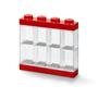 Display, minifigure, 8 case, LEGO, red