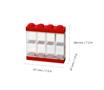 Display, minifigure, 8 case, LEGO, red