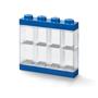 Display, minifigure, 8 case, LEGO, blue