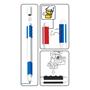 Gel pen set, 0,7 mm, cap, LEGO, 3 different colours
