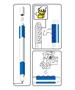 Gel pen, 0,7 mm, cap, minifigure, LEGO, blue