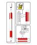 Gel pen, 0,7 mm, cap, minifigure, LEGO, red