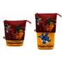 Pen holder, zippered, pop-up, LEGO "Ninjago Dragon Power", red-yellow-figured