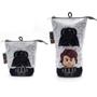 Pen holder, zippered, pop-up, LEGO "Star Wars Darth Vader/Anakin", grey-black-figured