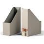 Magazine holder, cardboard, 100 mm, LEITZ "Puro", dust beige