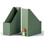 Magazine holder, cardboard, 100 mm, LEITZ "Puro", sagegreen