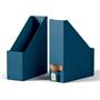 Magazine holder, cardboard, 100 mm, LEITZ "Puro", ocean blue