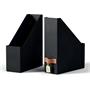 Magazine holder, cardboard, 100 mm, LEITZ "Puro", black