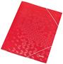 Flap folder with rubberband, 15 mm, cardboard, A4, LEITZ "Wow", red