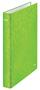 Ring binder, 4 rings, D shape, 40 mm, A4 Maxi, cardboard, LEITZ "Wow", green